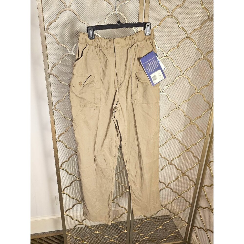 Burlington MCS Sportif Men's XL Khaki Cargo Pants With Moisture Control Gorpcore